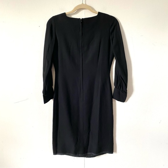 Vintage Little Black Dress White Polkadot Bow 60s Bobbie Brooks Womens Small - Picture 6 of 11